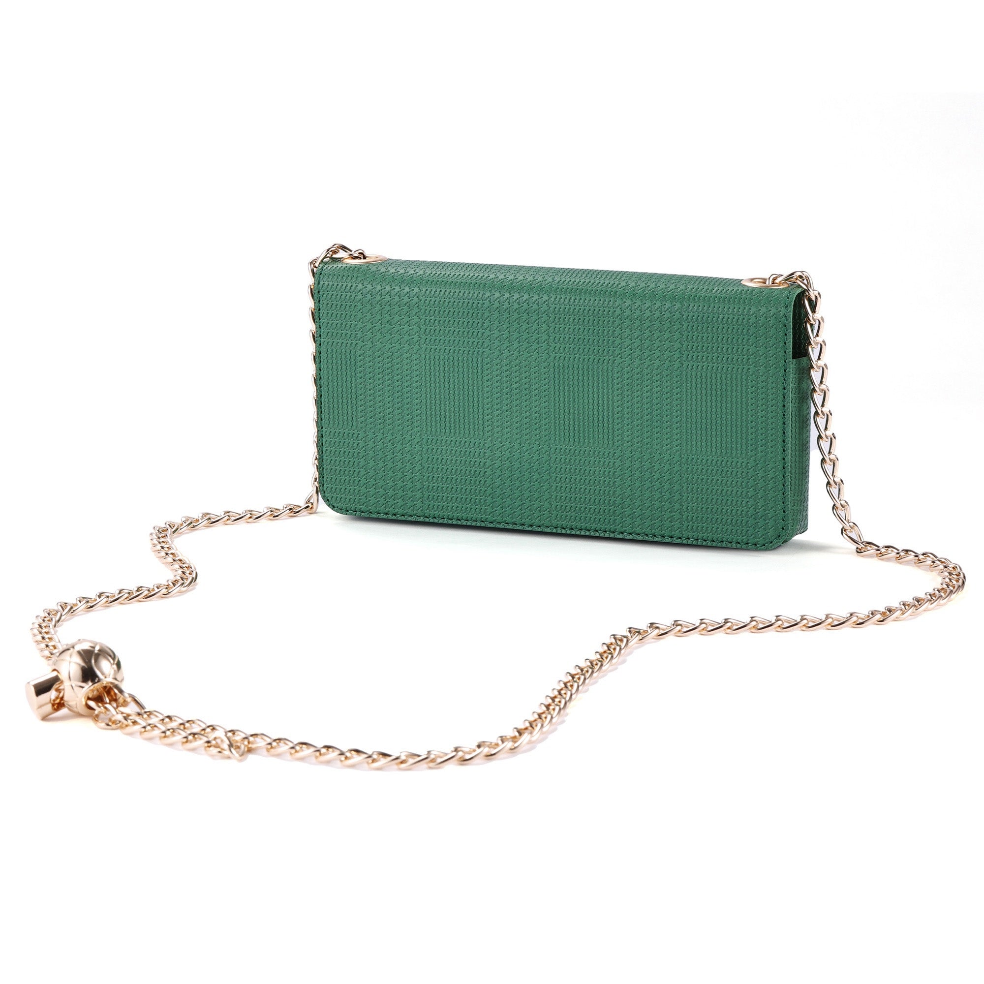 VILI GHE Series Wallet Phone Case Crossbody Chain Shoulder Strap Leather Phone Bag - Green VILI GHE Series Wallet Phone Case Crossbody Chain Shoulder Strap Leather Phone Bag - Green